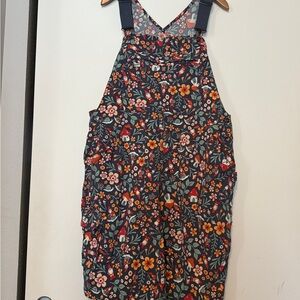 Duluth Trading Co Heirloom Gardening Short Overalls, size XL, grey blue gnome